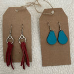 Handmade  leather earrings Photo 0