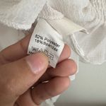 Romwe  White Sheer Bishop Sleeve Smocked‎ Crop Top Ruffle Trim Square Neck Blouse Photo 8