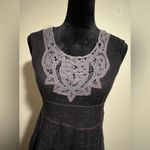 Free People EUC Blue and Gray Lace Floral Tank size small Photo 1