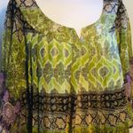 Grace Elements  blouse floral vibrant boho size XL Photo 2