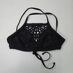 Xhilaration  Black High Neck Macrame Bralette Back Strap Bikini Top Size XS Photo 0