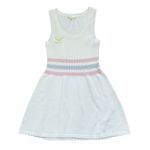 Love Shack Fancy Indiana Mini Dress Womens Large Tennis White Embroidered Knit Photo 3