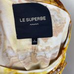 Le Superbe Anthropologie Sliced Agate Solar Topaz Print Modal Sweatshirt Large Yellow Photo 7