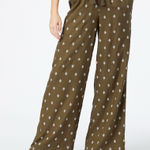 Garnet Hill  Tencel Lyocell Extra Wide Leg Lightweight Pull On Drawstring Pants Photo 0