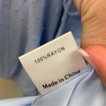 Princess Polly Polly Princess Swiss Dot Lace-Up Sky Blue Mini Dress Photo 3