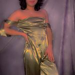 FAVLUX Satin Green Jumpsuit Photo 0