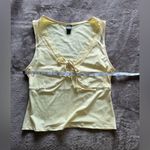 Wild Fable Cottage Core Yellow Lace Trim Keyhole Tie Flowy Women’s Tank Top Sz S NWOT Photo 5