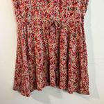 Farm Rio Top Ditsy Floral & Lace Babydoll Tie Waist Tee Sz P (S) GUC w/ Llamas! Photo 9