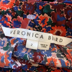 Veronica Beard  Silk Chilton Floral Tie Back Blouse Berry Multi Size 2 NWT Photo 9