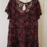 Torrid Floral Lace Top - Red and Black Photo 0