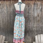 Cupshe Womans Floral Print Boho Halter Neck Smocked Back Backless Maxi Dress XL Photo 6