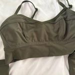 Aerie  olive green ribbed workout set Photo 2