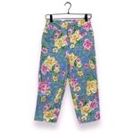 Jones New York Blue Floral Crop Pants Size 4 Photo 7