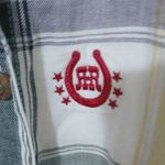 Rough Rider  M Western Cowgirl Cotton Primary Colored Plaid Sleeveless Top Photo 1