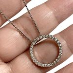 Sterling Silver RSE ROBERT SEEMAN CZ Cubic Zirconia Pave Pendant 16” Photo 0