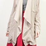 Forever 21 Beige Open Face Waterfall Cardigan Coat Photo 0