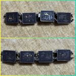 VINTAGE / ANTIQUE JAPANESE DAMASCENE BRACELET HANDMADE ARTISAN GOLD SILVER Black Photo 1