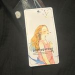 PRETTYGARDEN Pretty Garden Womens Black Long Sleeve V Neck Collared Blouse Top Photo 2