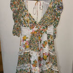 For Love & Lemons  Rosalyn Mini Dress in Green (size S ) NWT Photo 0