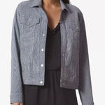 Avec Les Filles Pinstripe Studded Jacket NWOT Photo 0