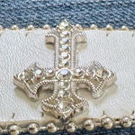 woman’s rhinestone belt with large buckle Y2K western White Photo 5