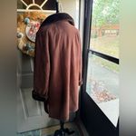 Neiman Marcus Vintage  faux suede fur button down plush maxi coat, size medium Photo 6