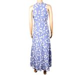 Chadwick's CHADWICK’S periwinkle with cream abstract roses/leaves maxi dress. Size 10. EUC Photo 6