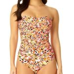 Anne cole NWT $108 Women's Twist Front Shirred One Piece Swimsuit 8 M Photo 4