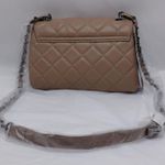Gilda Paris Mini Quilted Messenger Bag Crossbody Shoulder Bag Taupe Party Tan Photo 2
