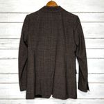Loft Double Breasted Glen Plaid Brown Blazer Jacket Size 10 Photo 1