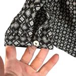Mango Black & White Paisley Long Sleeve Office Attire Blouse Women Sz 2 Photo 2