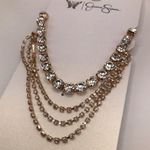 Jessica Simpson  Gold Tone Faux Diamond Layered Necklace Photo 1