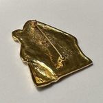 NWOT Signed SFJ Christmas Holiday Brooch Pin Enamel Red House with Tree And Snow Photo 7