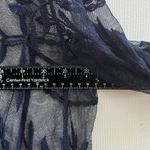 Nina Leonard  Floral Embroidered Mesh 3/4 Sleeves Open Duster Cardigan Large Photo 5