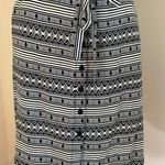5/48 Black & White Geometric Collared ButtonDown  Sleeveless Tie Dress S… Photo 4