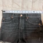 Free People We The Free 100% Cotton Black Wash High Rise Jean Shorts w/ Fringe Hem - 26 Photo 6