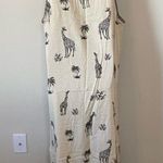 Novelty Giraffe Palm Tree Safari Print Maxi Dress Size 16 Beach Resort Photo 6