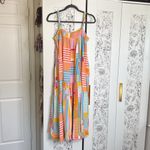 Abel the label  colorful rainbow tiered midi dress Photo 6