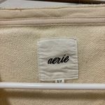 Aerie  Lace Up Oversized Crew Sweatshirt Cream Photo 6