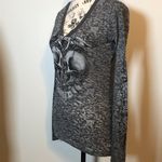 Hot Leathers Ladies Biker Sheer Long Sleeve Tee size L Gray Size L Photo 5