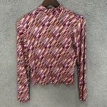 The Limited  Silk Blouse S Multicolor Geometric Print Retro Y2K Career Dopamine‎ Photo 5