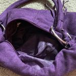 Y2K Purple Suede Hobo Handbag Mirror Charm Shoulder Bag Photo 3