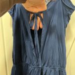 Eberjay Eberjey Womens Romper Small Navy Blue Lace Sleepwear Jersey Knit Housewife PJ Photo 4