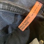 Garage  Gray High Rise Jeans with Black Floral Pattern Photo 3