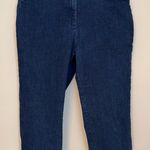 L.L.Bean Classic Fit Straight Leg Cropped Jeans Size 14 Reg Stretch Denim Capri Photo 0