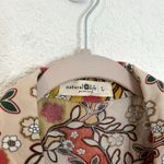 Natural Life  Shirt Dress Floral Retro Womens Size Large Orange Cream Photo 5