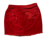Top Trends Women’s Red Distressed Jean Skirt Size 40 Photo 1