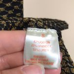 Torn By Ronny Kobo Women’s Knit Gold Metallic Black Lurex Peplum Hem Blouse Photo 6