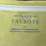Talbots  The Tee Women’s M Butter Yellow Beach Coastal Preppy Minimalist Pima Photo 7