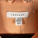 Topshop Womens Short Sleeve Button Up Shirt Orange UK M EUR 40-42 US 8-10 Cotton Photo 1